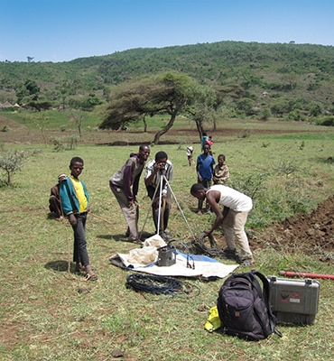 Community in Ethiopia testing out geothermal energy equipment