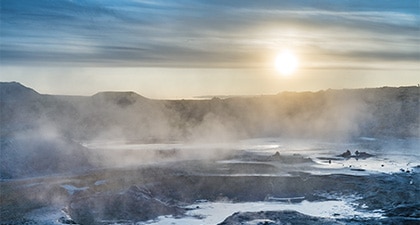 Steamy Lake in Iceland